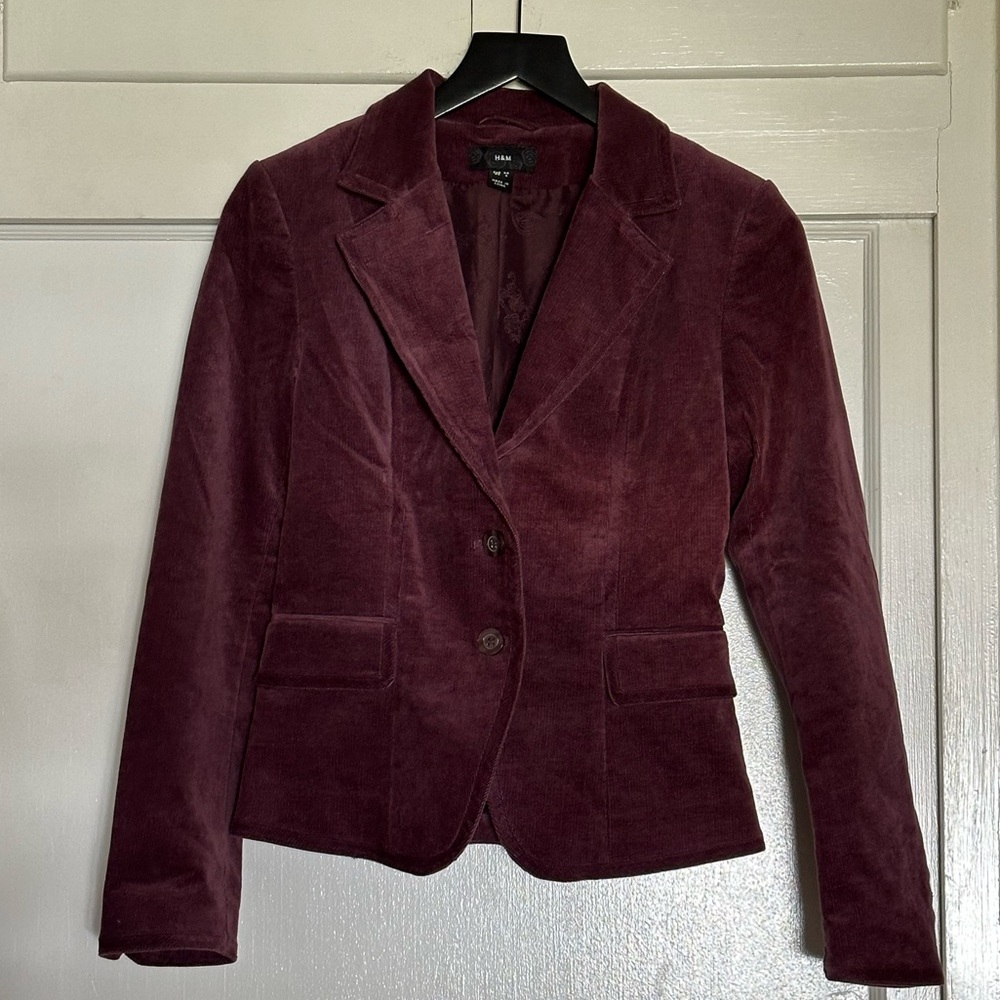 Early 2000s H&M Purple Corduroy Blazer